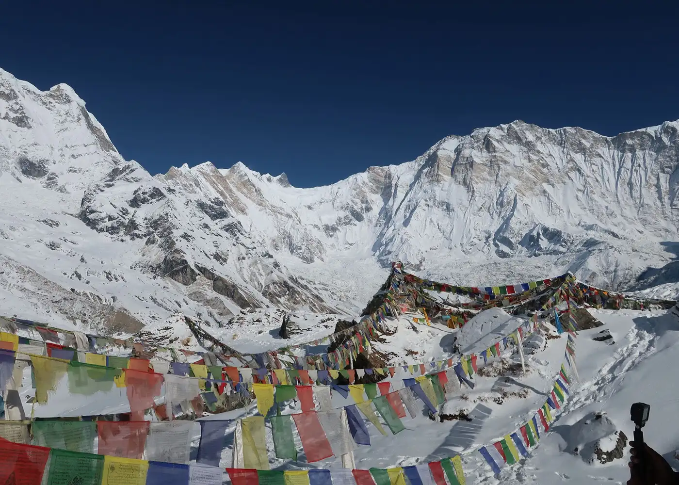 Himalayan peaks above the Modi Khola Valley