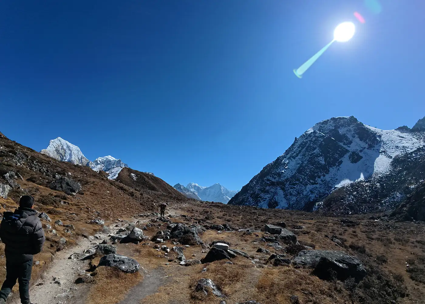 High Himalayan landscape on the Everest Two Passes route